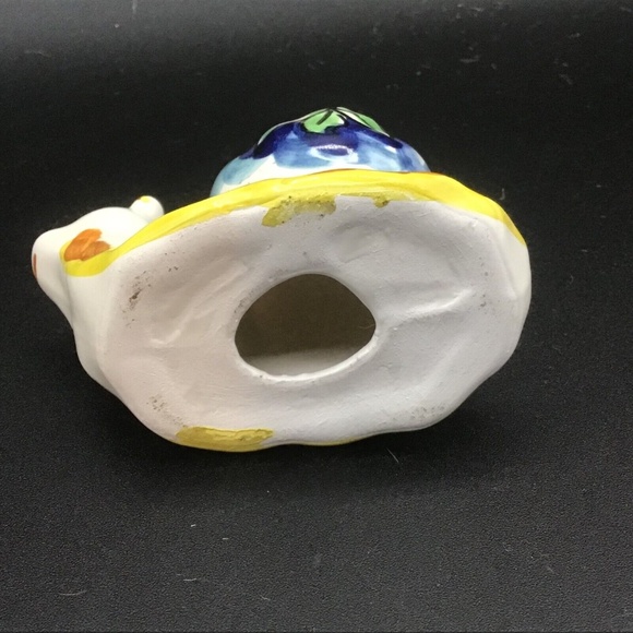 Italian ceramic Small Caltagirone Snail Figurine Signed Marilena R - Picture 6 of 8